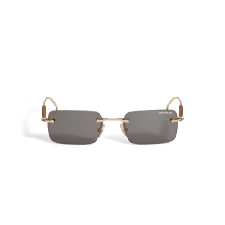 Squared Sunglasses with Gold Col Metal Frame
