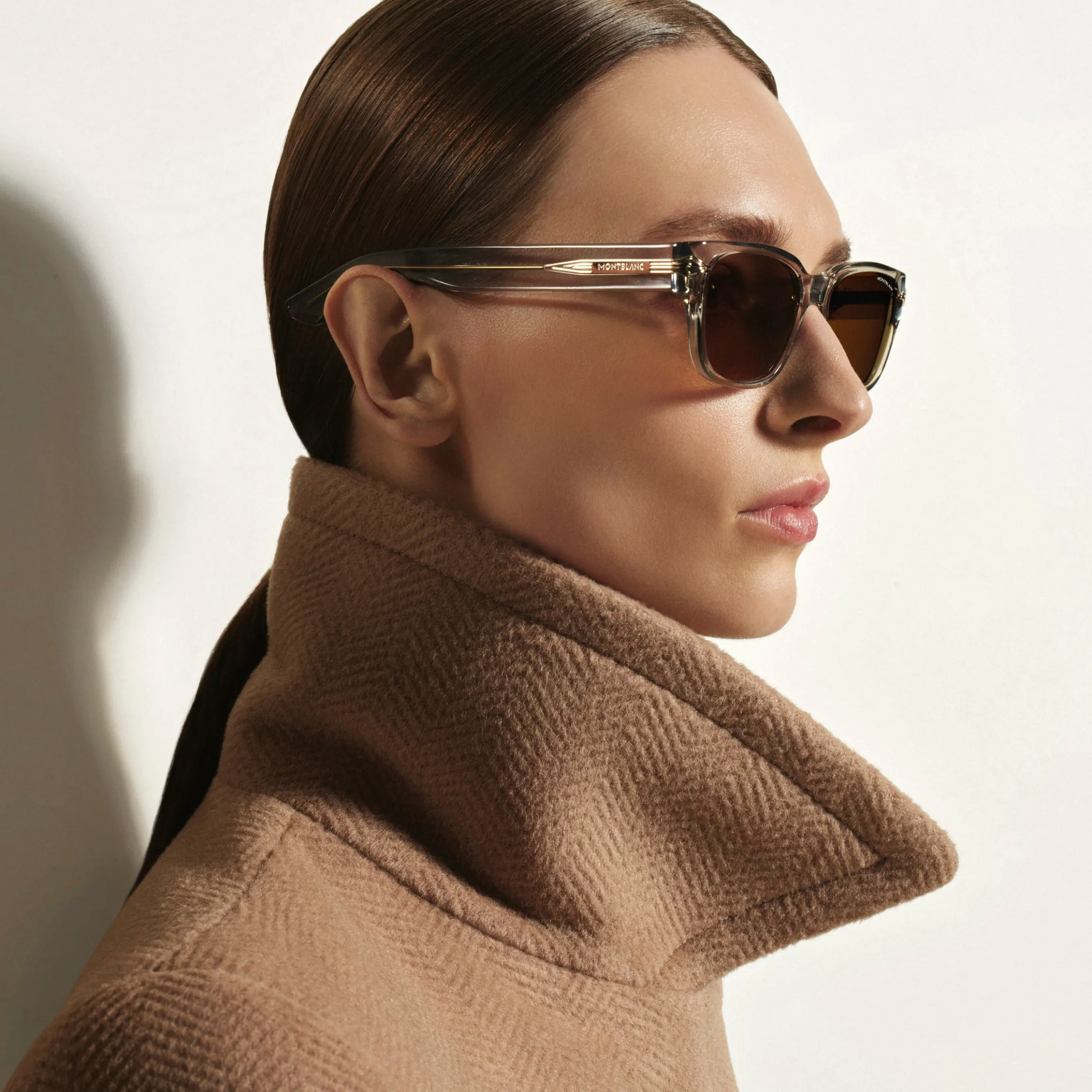 Squared Sunglasses with Grey Acetate Frame