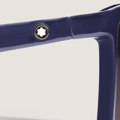Squared Sunglasses with Injected Blue Coloured Frame