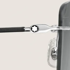 Squared Sunglasses with Silver-Colored Metal Frame