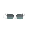 Squared Sunglasses with Silver-Colored Metal Frame