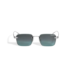 Squared Sunglasses with Silver-Colored Metal Frame
