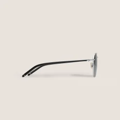 Squared Sunglasses with Silver Coloured Metal Frame