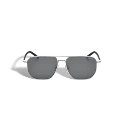 Squared Sunglasses with Silver Coloured Metal Frame
