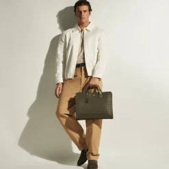 Thin Briefcase in Extreme Leather