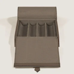 Travel Box for 4 Writing Instruments in Grain Leather