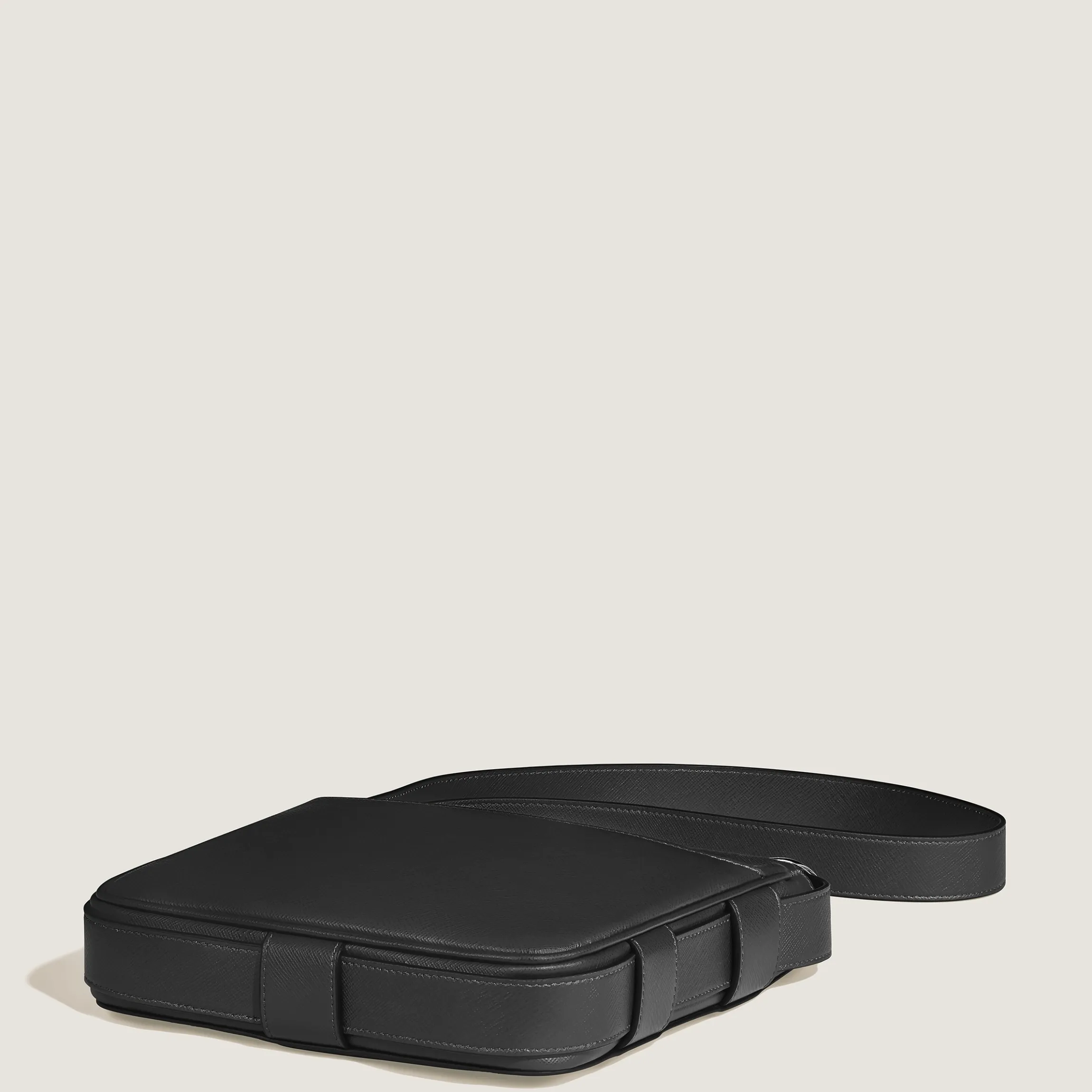 Vertical Belt Messenger Bag in Sartorial Leather