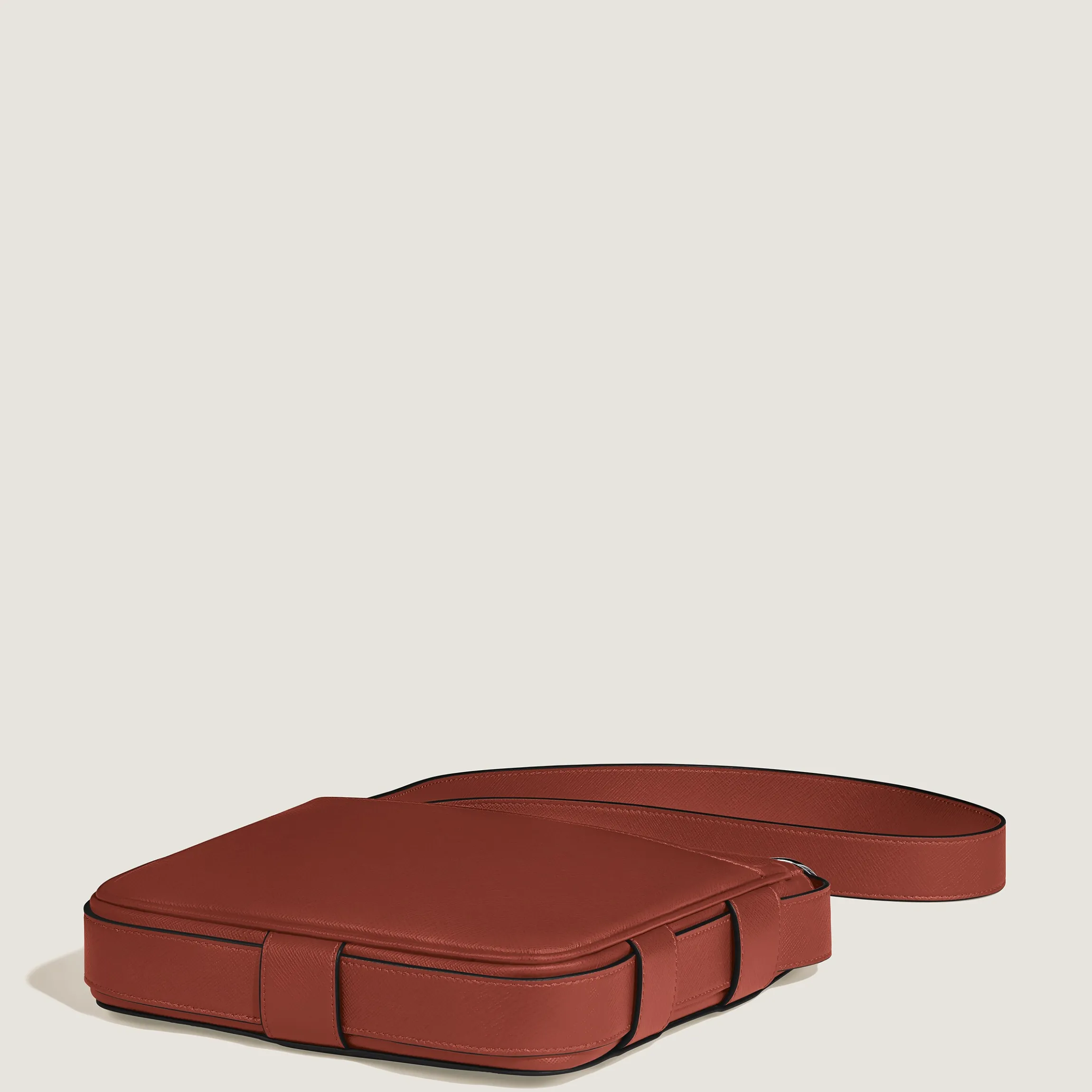 Vertical Belt Messenger Bag in Sartorial Leather