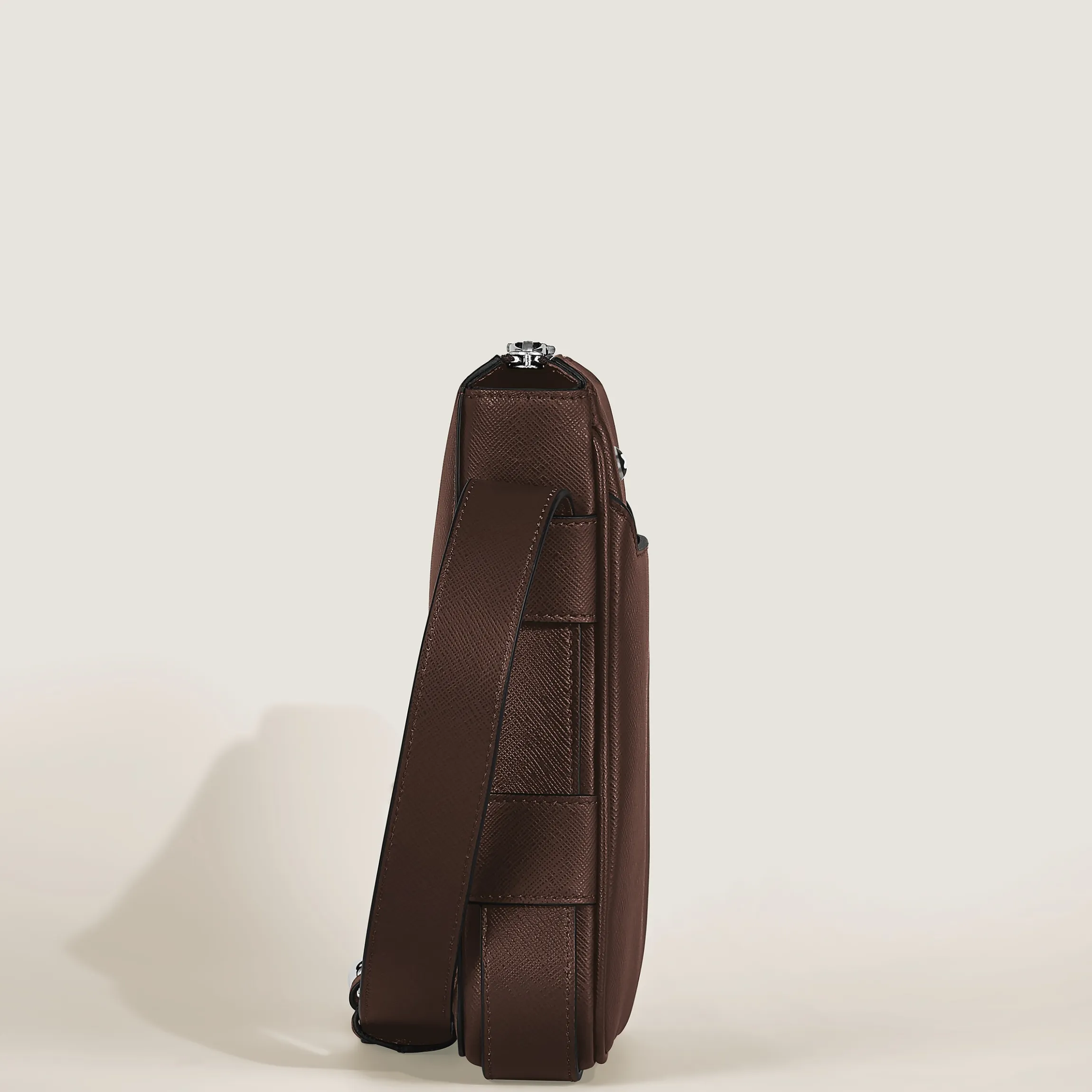 Vertical Belt Messenger Bag in Sartorial Leather