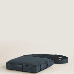 Vertical Belt Messenger Bag in Sartorial Leather