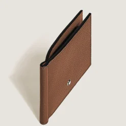 Wallet 6cc with Money Clip in Grain Leather