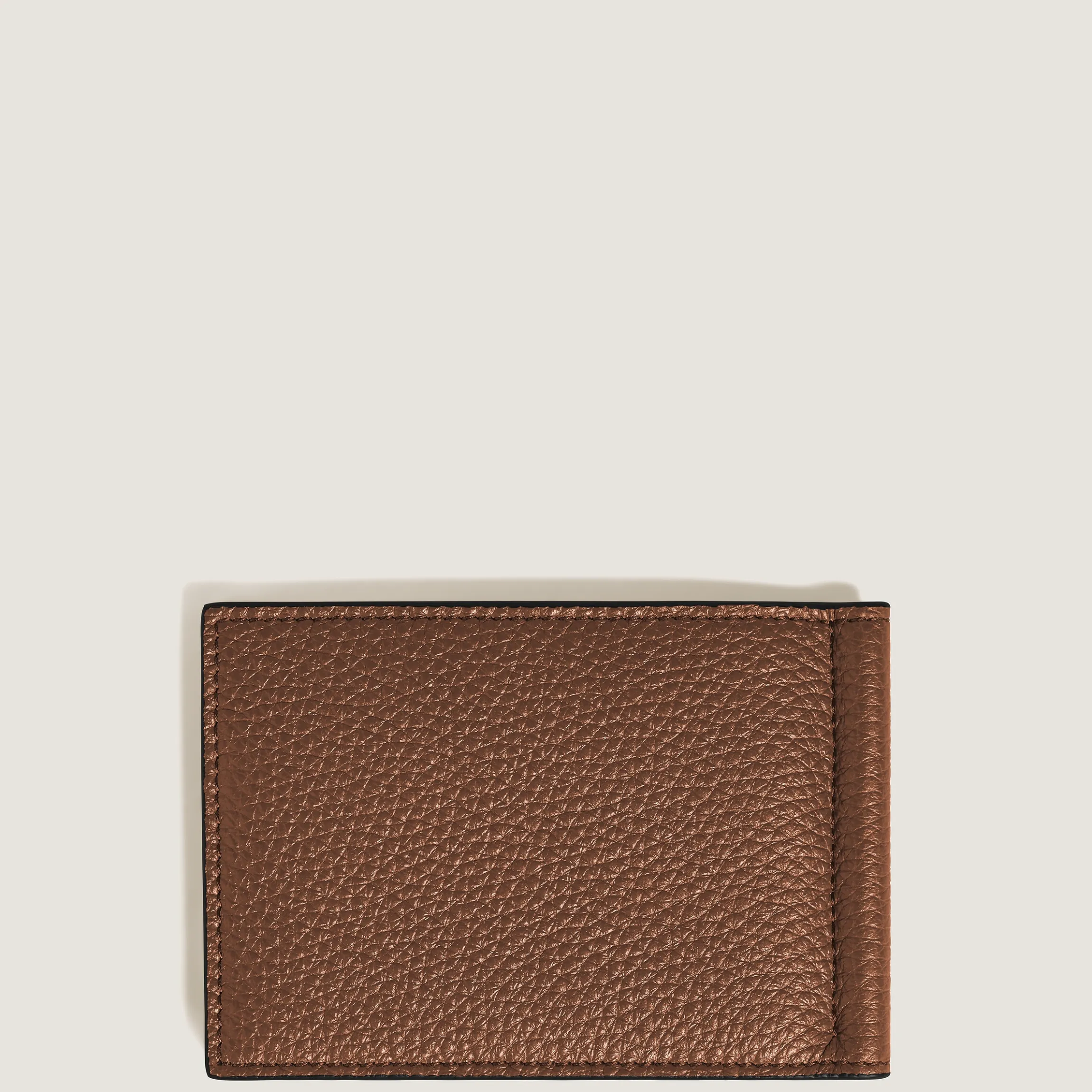 Wallet 6cc with Money Clip in Grain Leather