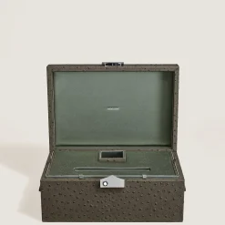 Writing Instruments Collector Box in Ostrich-Embossed Leather