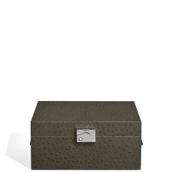 Writing Instruments Collector Box in Ostrich-Embossed Leather
